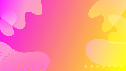 Color gradient yellow and pink background, halftone pattern, vector abstract trendy geometric graphic design. Simple minimal background.