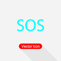 SOS Marker Icon SOS Icon Vector Illustration Eps10