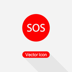 SOS Marker Icon SOS Icon Vector Illustration Eps10