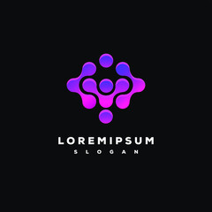 Modern colorful logo design template