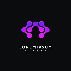 Modern technology initial m logo design 