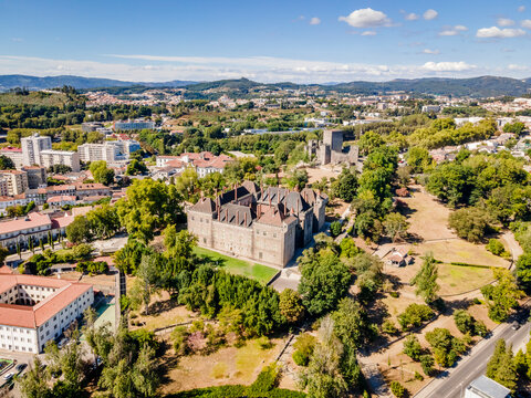 Palace of dukes of Braganza and Castle in Guimaraes, Portugal