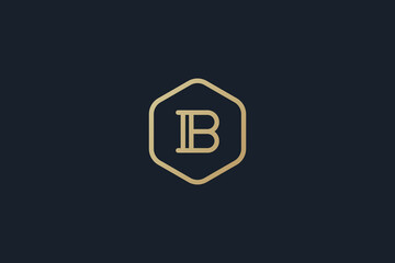 Letter B logo . Letter B monogram logo design . simple B logo . luxury line art or monoline logo . vector illustration © rifalfahrudin