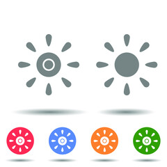 Brightness icon vector logo isolated on background