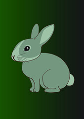 Fototapeta na wymiar Amazing vector of rabbit in green background