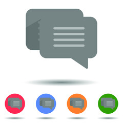 Chat, communicate icon vector logo isolated on background