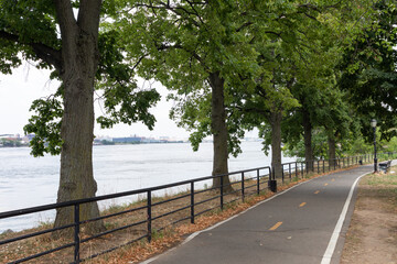 Astoria Queens Riverfront Trail at a Park along the East River in New York City during Summer