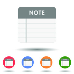 Note paper icon vector logo isolated on background