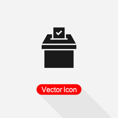Vote Icon, Election Box Icon Vector Illustration Eps10