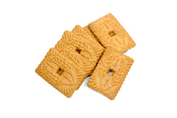 biscuits au spéculoos isolé sur un fond blanc