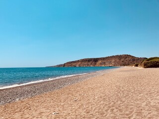 Empty beach and sea