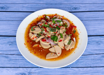 Thai Spicy Seafood and Pork Salads