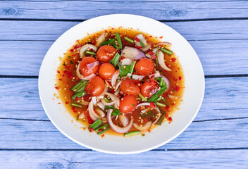 Thai Spicy Seafood and Pork Salads