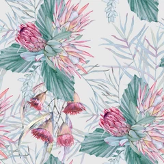 Selbstklebende Fototapeten Background with elements of Australian nature. Seamless pattern. © luchioly