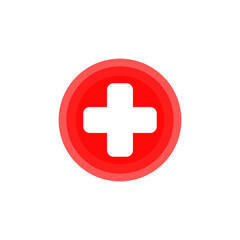 first aid icon doctor plus illustration logo design.