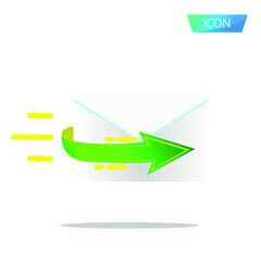 Mailing icon isolated on white background.