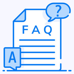 
Faq communication vector, icon of questions and answers 
