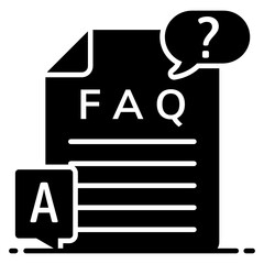 
Faq communication vector, icon of questions and answers 
