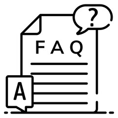 
Faq communication vector, icon of questions and answers 
