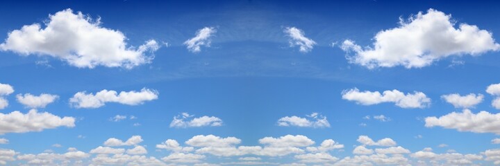 Blue sky white clouds panorama