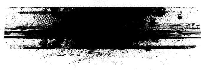 Grunge Paint Roller . Vector brush Stroke . Distressed banner . Black stripes isolated. paintbrush collection . Modern Textured shape . Dry border in Black . Bulge lines