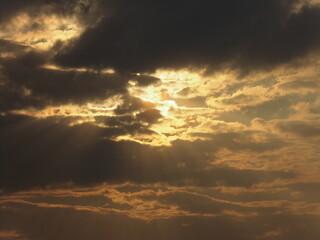 sunset in the clouds