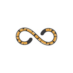 infinity tiger tail icon vector illustration design