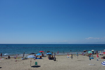 Fototapeta na wymiar Agropoli beach on the Cilentan coast, Italy