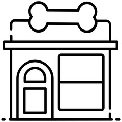 
Modern flat design icon of pet shop, editable vector 
