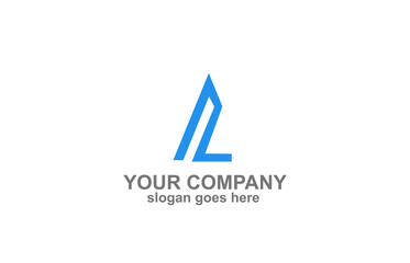 Abstract modern letter AL Logo Design