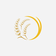 Agriculture wheat  logo vector