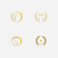 Agriculture wheat  logo vector