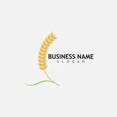 Agriculture wheat  logo vector