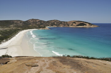 Beautiful sandy bays of Cape le Grand National Park in Western Australia