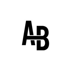 latter AB  icon logo design.