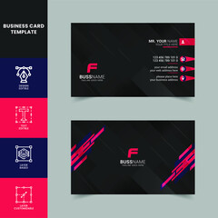 Abstract Business Card Template Vector