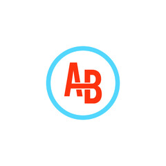 latter AB  icon logo design.