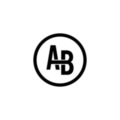 latter AB  icon logo design.