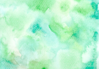 Fototapeta na wymiar Watercolor texture mint abstract background 