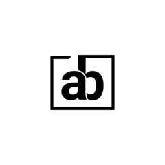 latter AB  icon logo design.