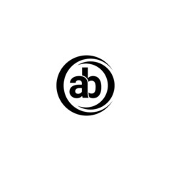 latter AB  icon logo design.