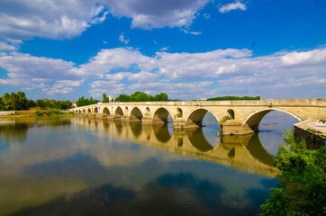 Fototapeta premium bridge over the river in the park