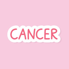 cancer word concept - vector illustration