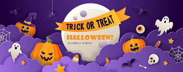 Halloween sale promotion banner