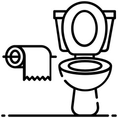 
Clean toilet seat, commode in design 
