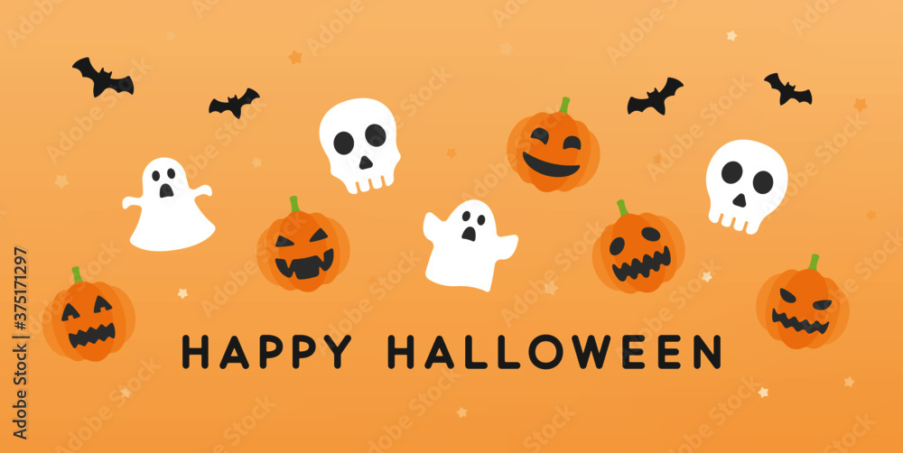 Wall mural halloween banner design