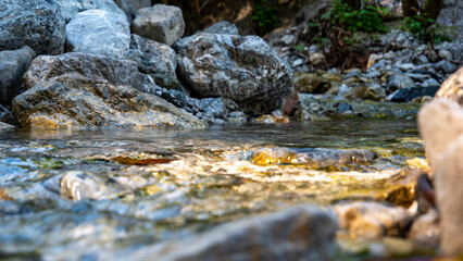 Wonderful carinthy scenery with soughing water in austria