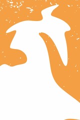 Abstract contemporary aesthetic background with desert, mountains, Sun. Earth tones, burnt orange, terracotta colors. Boho wall decor. Mid century modern minimalist art print. Organic shape Vector