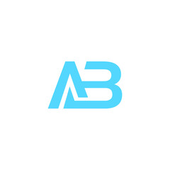 latter AB  icon logo design.