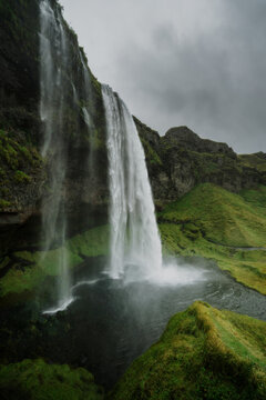 Seljalandsfoss waterfall in South Iceland. Beautiful nature landscape © Ivan Kurmyshov